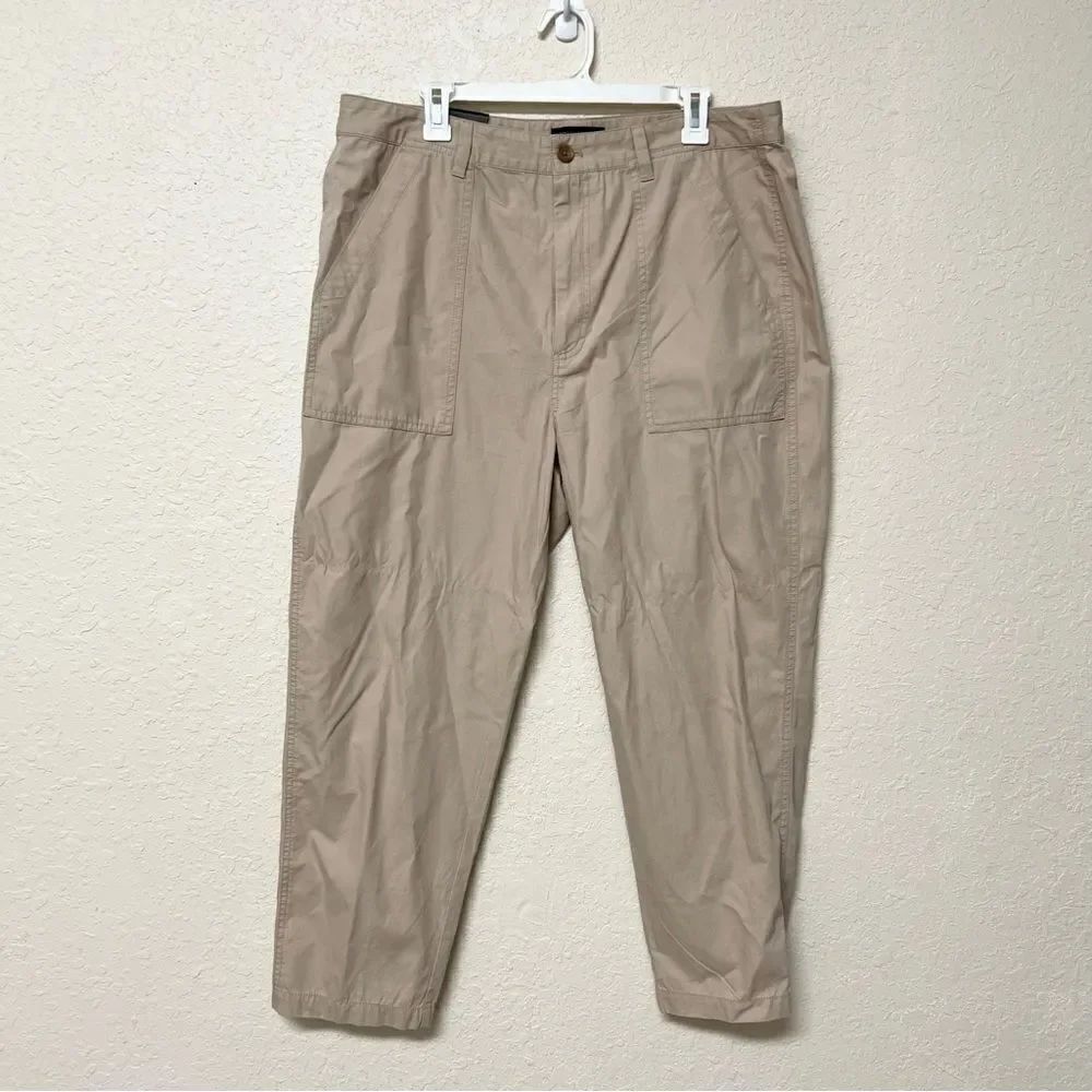 NWT Banana Republic Organic Cotton Straight Leg Cropped Minimalist Size 16